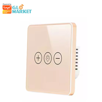 Luz inalámbrica de Wi-Fi del amortiguador del interruptor de Crystal Panel Touch Wall Smart del vidrio del interruptor elegante de Glomarket Tuya Wifi para el Smart Home