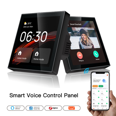 Glomarket Tuya Smart Panel de control de pantalla táctil multifuncional de 4 pulgadas Alexa Control central de voz Zigbee