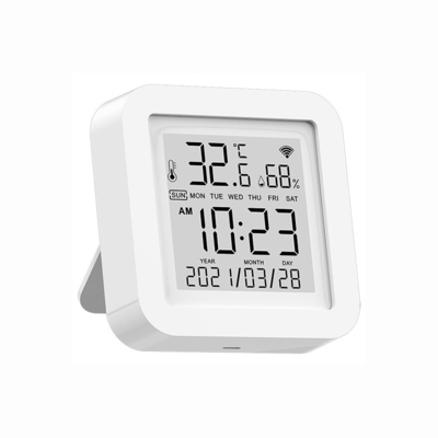 Sensor elegante de la alarma del sensor de la temperatura y de la humedad de DC5V 1A Tuya Wifi