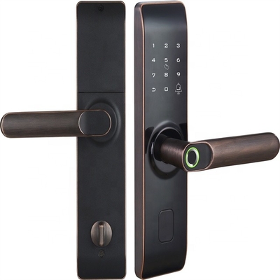 Cerradura de puerta de cerradura de aleación de Zinc inteligente con aplicación WiFi Tuya de huella dactilar de alta calidad para casa de apartamentos