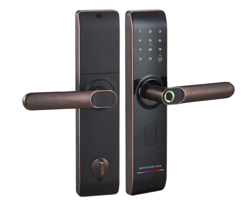 La cerradura de puerta inteligente del hurto anti Tuya APP cubre con cinc la cerradura de la puerta de WiFi de la aleación