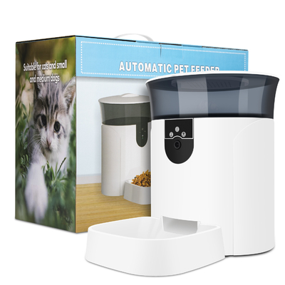 dispensador elegante AC110V Cat Feeder Wifi automática de la comida de perro 4000ml