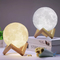 Glomarket Tuya 3D Impreso Luna Lámpara Luz Nocturna 16 Millones de Colores Ajustable