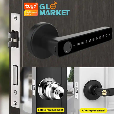 Glomarket Tuya Ble Cerradura inteligente Seguridad electrónica sin llave Cerradura de puertas inteligentes Cerradura de habitaciones interiores