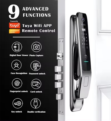 Reconocimiento facial cerradura inteligente totalmente automática Tuya Smart hogar seguro