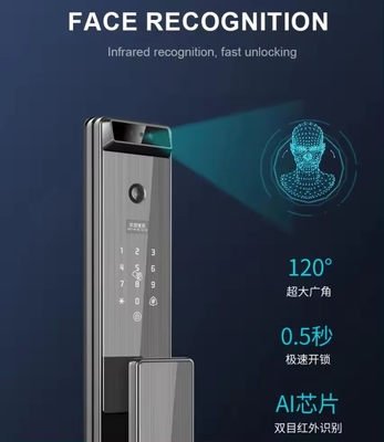 Glomarket Tuya Digital Smart Lock Sistema biométrico totalmente automático de seguridad huella digital 3d reconocimiento facial contraseña cerradura de puerta