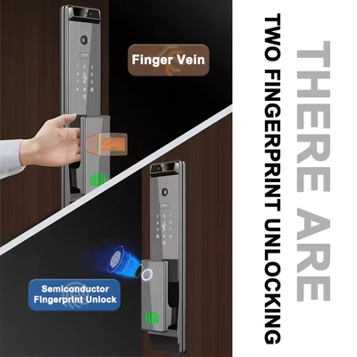 Glomarket Tuya Digital Smart Lock Sistema biométrico totalmente automático de seguridad huella digital 3d reconocimiento facial contraseña cerradura de puerta
