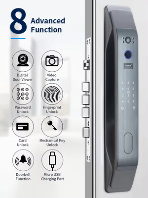 Glomarket Tuya Smart 3D Face Aplicación de bloqueo de puerta totalmente automática Desbloqueo remoto Impresión digital Smart Inteligente Cerradura de puerta para el hogar inteligente