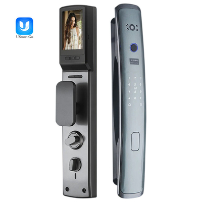 Glomarket Smart Tuya Wifi Cerradura de puertas Alarma automática huella digital clave inteligente APP contraseña digital seguridad bloqueo automático