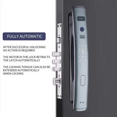 Glomarket Smart Tuya Wifi Cerradura de puertas Alarma automática huella digital clave inteligente APP contraseña digital seguridad bloqueo automático