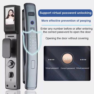 Glomarket Smart Tuya Wifi Cerradura de puertas Alarma automática huella digital clave inteligente APP contraseña digital seguridad bloqueo automático