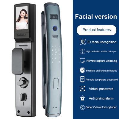 Glomarket Smart Tuya Wifi Cerradura de puertas Alarma automática huella digital clave inteligente APP contraseña digital seguridad bloqueo automático