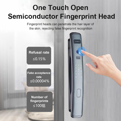 Glomarket Smart Tuya Wifi Cerradura de puertas Alarma automática huella digital clave inteligente APP contraseña digital seguridad bloqueo automático