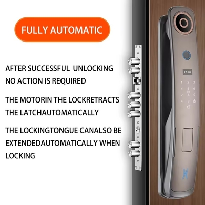 Glomarket 3d reconocimiento facial cerradura de puerta inteligente con cámara huella digital cerraduras de seguridad totalmente automáticas