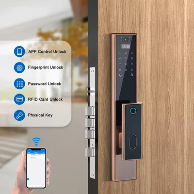 Glomarket Seguridad de huellas digitales biométricas inalámbricas Bloqueo inteligente totalmente automático Contraseña digital Tarjeta de clave Bloqueo con cámara