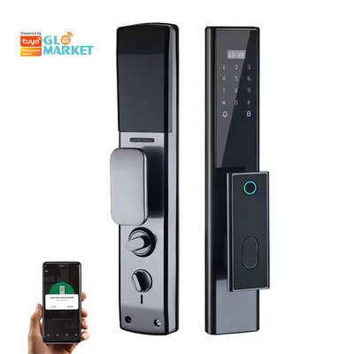 Glomarket Seguridad de huellas digitales biométricas inalámbricas Bloqueo inteligente totalmente automático Contraseña digital Tarjeta de clave Bloqueo con cámara