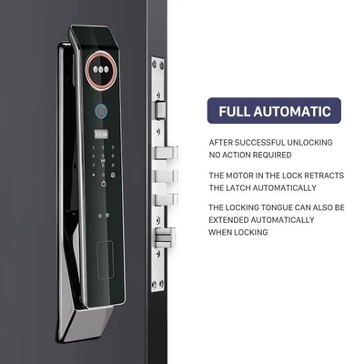Glomarket Precio de fábrica Wifi Aplicación Cerradura de puerta inteligente con reconocimiento facial Biometría de huellas dactilares Soporte Función de intercomunicador