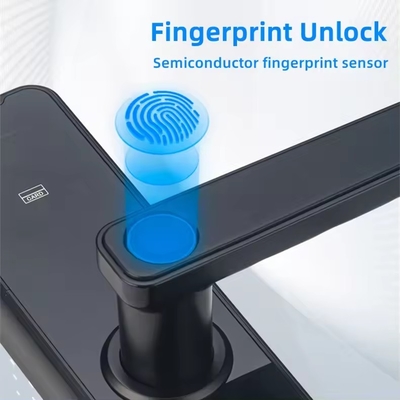 Glomarket Wifi Tuya Cerradura de puerta inteligente de aluminio huella digital contraseña de tarjeta clave desbloqueo biométrico cerradura inteligente digital