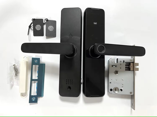 Glomarket Wifi Tuya Cerradura de puerta inteligente de aluminio huella digital contraseña de tarjeta clave desbloqueo biométrico cerradura inteligente digital