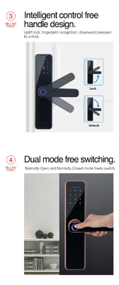 Glomarket Wifi Tuya Cerradura de puerta inteligente de aluminio huella digital contraseña de tarjeta clave desbloqueo biométrico cerradura inteligente digital