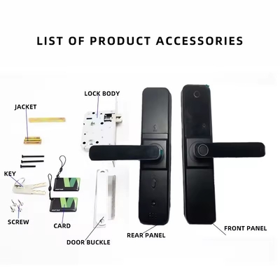 Glomarket Wifi Biométrico Electrónico Tuya App Remote Smart Lock Cerradura de puerta inteligente con huella digital con ojo de gato