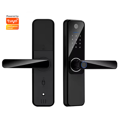 Glomarket Wifi Biométrico Electrónico Tuya App Remote Smart Lock Cerradura de puerta inteligente con huella digital con ojo de gato
