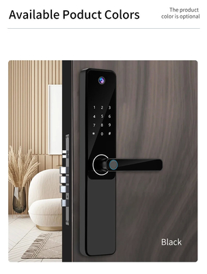 Glomarket Tuya Wifi huella digital contraseña cerradura de puerta inteligente control remoto cerradura inteligente con cámara