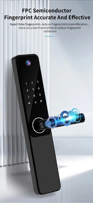 Glomarket Tuya Wifi huella digital contraseña cerradura de puerta inteligente control remoto cerradura inteligente con cámara