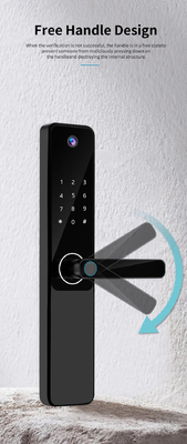 Glomarket Tuya Wifi huella digital contraseña cerradura de puerta inteligente control remoto cerradura inteligente con cámara