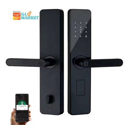 Glomarket Casa Apartamento Tuya Smart WiFi Cerradura digital de la puerta teléfono APP Control remoto Seguridad Impresión digital Cerradura inteligente de la puerta