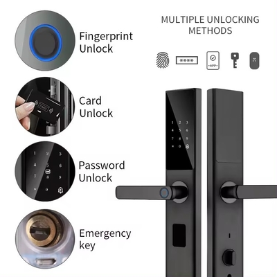 Glomarket Tuya Smart WiFi Código de bloqueo digital de puertas RFID Tarjeta IC Smartphone App Desbloqueo de huellas digitales Biométricas Cerradura inteligente