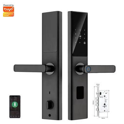 Glomarket Tuya Smart WiFi Código de bloqueo digital de puertas RFID Tarjeta IC Smartphone App Desbloqueo de huellas digitales Biométricas Cerradura inteligente