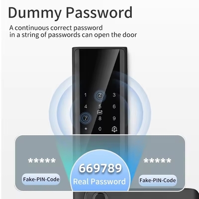 Glomarket Tuya Smart WiFi Código de bloqueo digital de puertas RFID Tarjeta IC Smartphone App Desbloqueo de huellas digitales Biométricas Cerradura inteligente