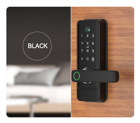Glomarket Tuya Wifi Cerradura sin llave cerradura cerradura eléctrica cerradura de puerta delantera con teclado cerradura digital con huella digital inteligente