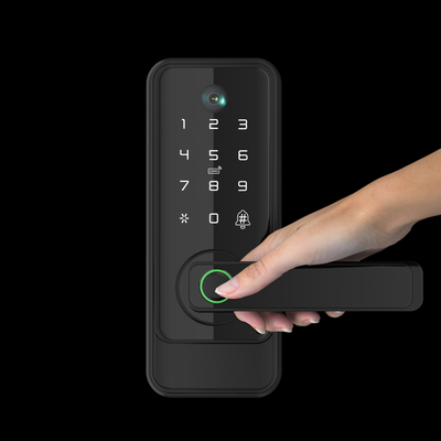 Glomarket Tuya Wifi Cerradura sin llave cerradura cerradura eléctrica cerradura de puerta delantera con teclado cerradura digital con huella digital inteligente