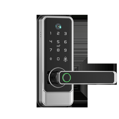 Glomarket Tuya Wifi Cerradura sin llave cerradura cerradura eléctrica cerradura de puerta delantera con teclado cerradura digital con huella digital inteligente