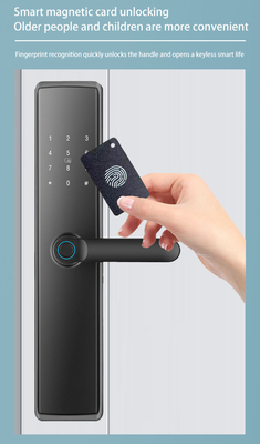 Glomarket Apartamento Cerradura de habitación Impresión digital Cerradura de puerta inteligente Bloqueo de contraseña sin llave Control de aplicación Cerraduras digitales de puerta