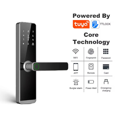 Glomarket Venta al por mayor Precio de fábrica Cerradura de mano inteligente de huellas digitales Cerradura digital sin llave Hotel Tuya App Cerradura de puerta digital inteligente