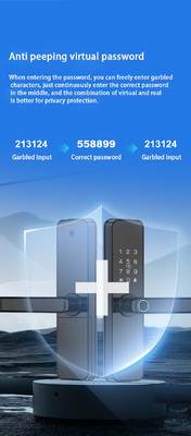 Glomarket Tuya Cerradura de puertas inteligentes Dormitorio hogar huella digital biométrica de dedos manguera inteligente cerraduras electrónicas