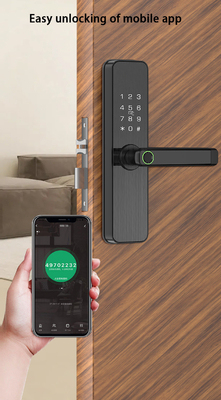 Glomarket Tuya Cerradura de puertas inteligentes Dormitorio hogar huella digital biométrica de dedos manguera inteligente cerraduras electrónicas