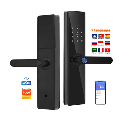 Glomarket Tuya TTlock huella digital contraseña apartamento habitación de hogar cerraduras inteligentes seguridad cerradura de puerta de madera inteligente