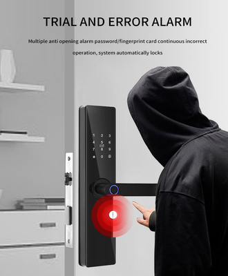 Glomarket Tuya TTlock huella digital contraseña apartamento habitación de hogar cerraduras inteligentes seguridad cerradura de puerta de madera inteligente