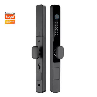 Glomarket Smart Tuya Cerradura de puerta impermeable puerta corredera huella digital contraseña mando a distancia manija cerradura inteligente electrónica