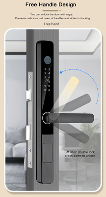 Glomarket Smart Tuya Cerradura de puerta impermeable puerta corredera huella digital contraseña mando a distancia manija cerradura inteligente electrónica