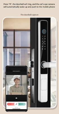 Glomarket Smart Tuya Cerradura de puerta impermeable puerta corredera huella digital contraseña mando a distancia manija cerradura inteligente electrónica