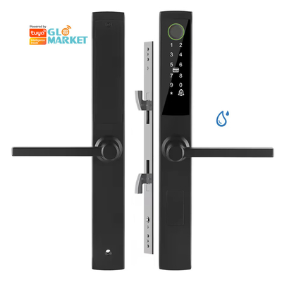 Glomarket Puente roto Cerradura inteligente Inteligencia de gama alta aleación de zinc Tuya Wifi huella digital cerradura de puerta a prueba de agua