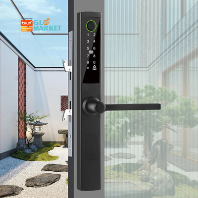 Glomarket Puente roto Cerradura inteligente Inteligencia de gama alta aleación de zinc Tuya Wifi huella digital cerradura de puerta a prueba de agua