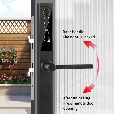 Glomarket Puente roto Cerradura inteligente Inteligencia de gama alta aleación de zinc Tuya Wifi huella digital cerradura de puerta a prueba de agua