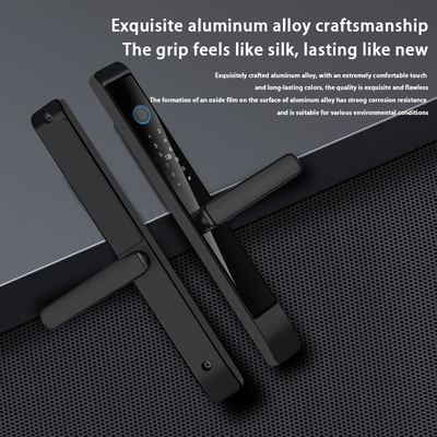 Glomarket Cerradura de puertas correderas de aluminio para exteriores Mano digital Cerradura electrónica Impresión digital Tuya Cerraduras inteligentes impermeables