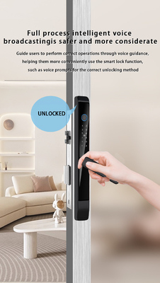 Glomarket Cerradura de puertas correderas de aluminio para exteriores Mano digital Cerradura electrónica Impresión digital Tuya Cerraduras inteligentes impermeables